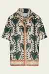 Johanna Ortiz Salty Promises Shirt In Ecru Green In Green