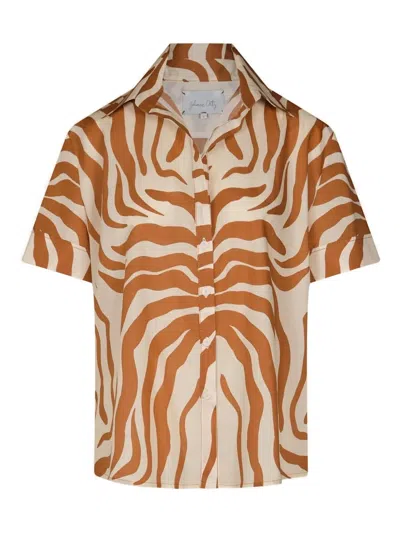 Johanna Ortiz Salty Promises Zebra Shirt In Neutral