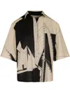 Johanna Ortiz Salty Promises Shirt In Sailboats Ecru Black In Neutrals