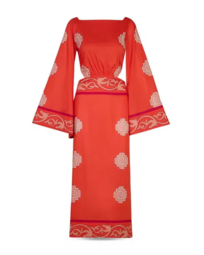 Johanna Ortiz Sanctuary Maxi Dress In Orange
