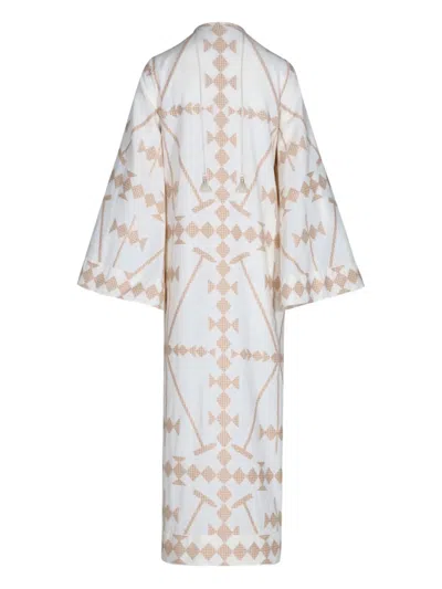 Johanna Ortiz Savannah Geometric-print Maxi Dress In Neutral