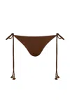 Johanna Ortiz Schooner Twist-detailed Bikini Bottom In Neutral