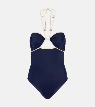 Johanna Ortiz Sea Salt Cutout Swimsuit In Blue