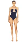 Shop Johanna Ortiz Sea Salt One Piece Swimsuit In Navy & Ecru