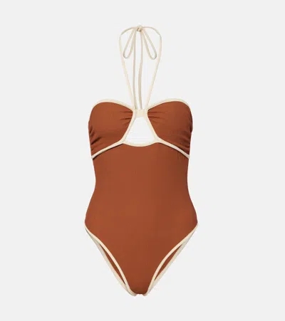 Johanna Ortiz Sea Salt Swimsuit In Brown
