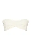 Johanna Ortiz Sea Sprite Bandeau Bikini Top In White