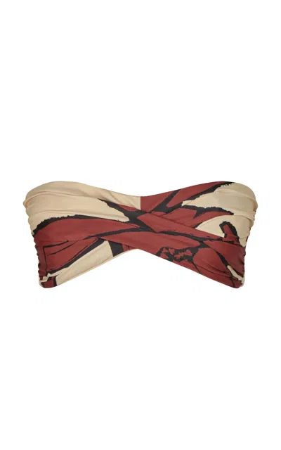 Johanna Ortiz Sea Sprite Printed Bandeau Bikini Top