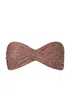 Johanna Ortiz Sea Sprite Printed Bikini Top In Brown