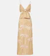 Johanna Ortiz Sea Swirl Ankle-length Dress In Beige