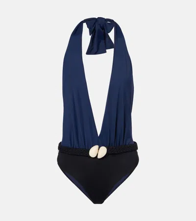 Johanna Ortiz Seashell Hunting Swimsuit In Blue