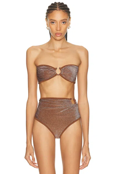 Johanna Ortiz Seawater Bikini Top In Brown