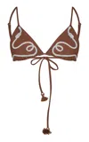 Johanna Ortiz Second Nature Textured Bikini Top In Neutral
