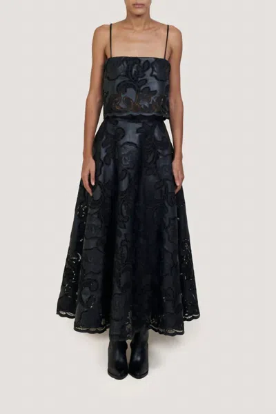 Johanna Ortiz Seduction Lunar Top In Black In Blue