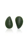 Johanna Ortiz Self Exploration Shell Earrings In Green