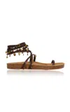 Johanna Ortiz Serenade In Swim Leather Sandals