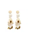 Johanna Ortiz Serenade In Swim Shell-detail Drop Earrings In Neutral