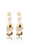 Johanna Ortiz Serenade In Swim Shell-detail Drop Earrings