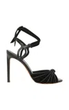 Johanna Ortiz Sevilla Knot Detail Leather Sandals In Black
