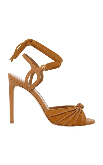 Johanna Ortiz Sevilla Knot Detail Leather Sandals In Brown