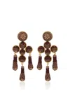 Johanna Ortiz Seville Dance Natural Palm Drop Earrings In Gold