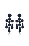 Johanna Ortiz Seville Dance Natural Palm Drop Earrings In Navy