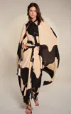 Johanna Ortiz Shadows Silk Maxi Dress In Multi