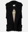Johanna Ortiz Shearling-trimmed Suede Vest