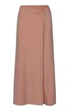 Johanna Ortiz Shimmering Peach Nuevo Destino Midi Skirt