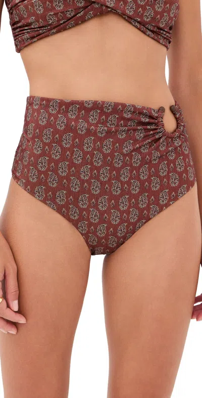Johanna Ortiz Shimmering Taita Bikini Bottoms Light Ochre In Brown