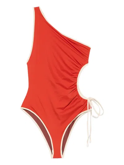Johanna Ortiz Side-cutout Swimsuit In Orange