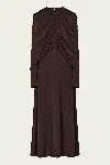 Johanna Ortiz Silent Solstice Midi Dress Chocolate In Blue