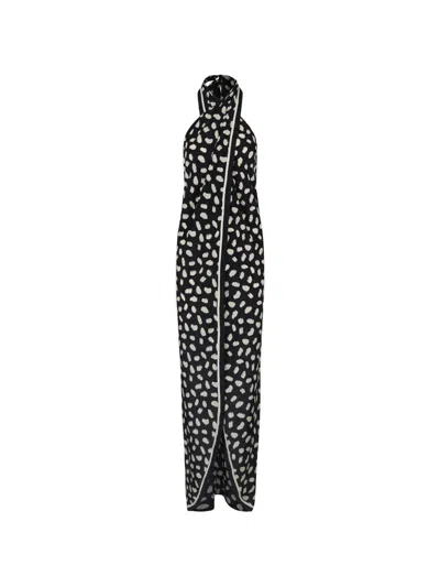 Johanna Ortiz Silent Water Printed Top In Black