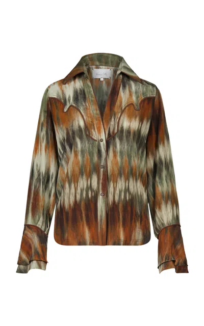Johanna Ortiz Silk Cabalgando Shirt In Multi