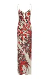 Johanna Ortiz Silk Clean Reinterpretation Maxi Dress In Multi