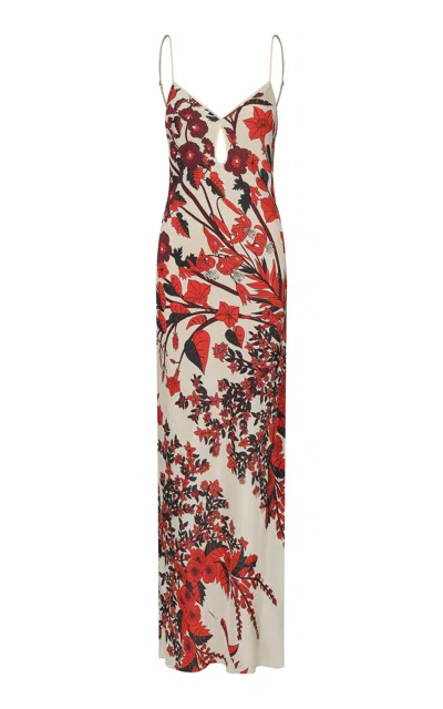 Johanna Ortiz Silk Clean Reinterpretation Maxi Dress In Multi
