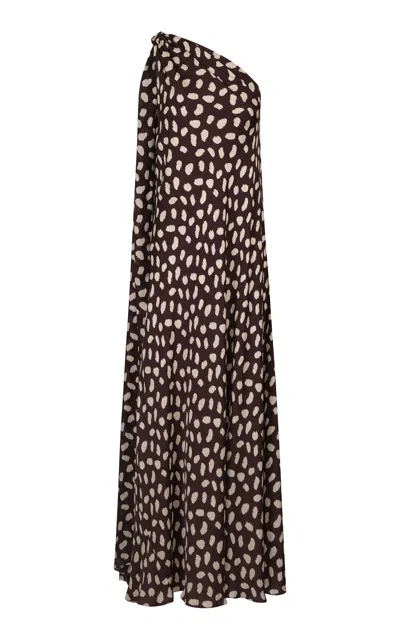 Johanna Ortiz Silk Elegant Freedom Maxi Dress In Multi