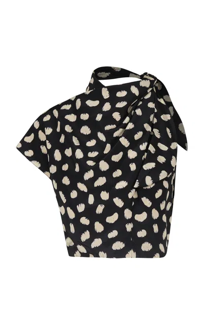 Johanna Ortiz Silk Evening Current Top In Multi