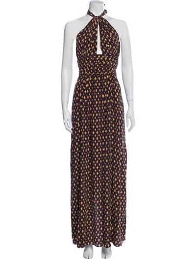 Pre-owned Johanna Ortiz Silk Midi Length Dress W/ Tags In Purple