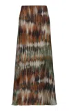 Johanna Ortiz Silk New Intermingled Ideas Maxi Skirt In Multi