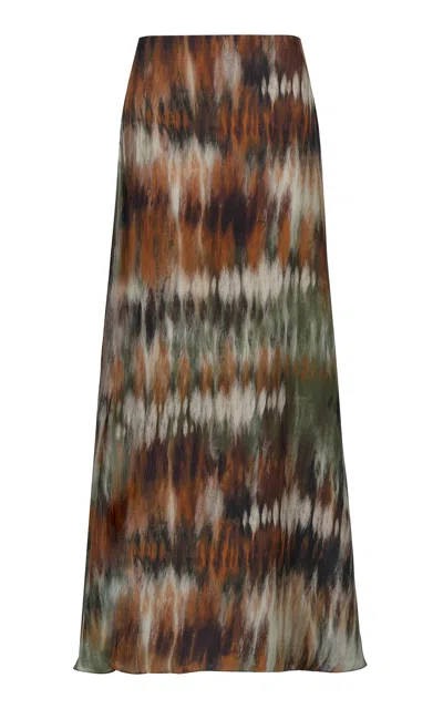 Johanna Ortiz Silk New Intermingled Ideas Maxi Skirt In Multi