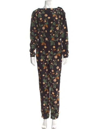 Pre-owned Johanna Ortiz Silk Printed Jumpsuit In Multi