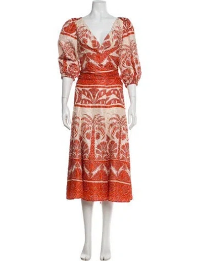 Pre-owned Johanna Ortiz Silk Printed Skirt Set