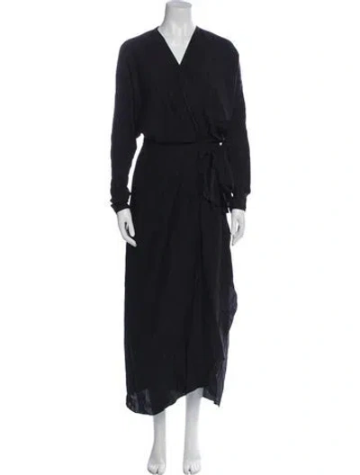 Pre-owned Johanna Ortiz Silk Robe In Black