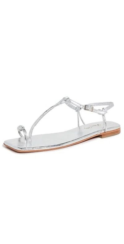 Johanna Ortiz Silver Charted Dream Flats Silver