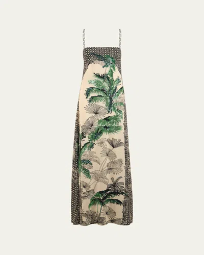 Johanna Ortiz Simbologis Floral Sleeveless Maxi Dress In Neutral