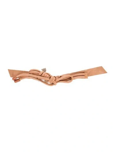 Pre-owned Johanna Ortiz Skinny Leather Belt In Brown