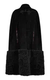 Johanna Ortiz Snow Cloud Cape In Black