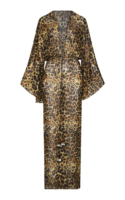 Johanna Ortiz Sol De Piel Maxi Dress In Brown