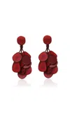 Johanna Ortiz Song Of The Plains Earrings In Burgundy
