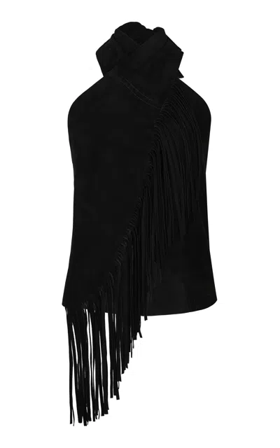 Johanna Ortiz Sonora Goat Leather Top In Black